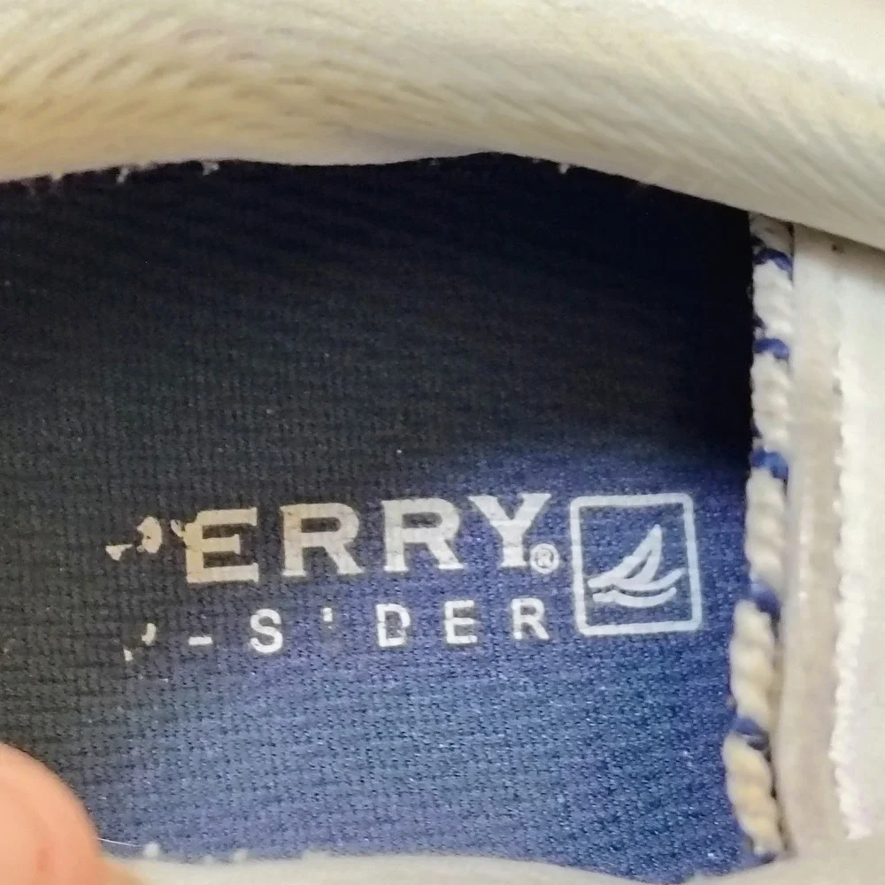 Sperry Top-Sider Womens White Leather Nautical Boat Shoe Sneakers Size 7M